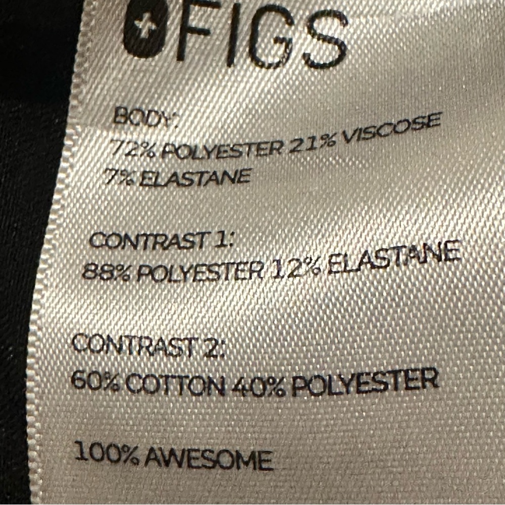 (Sold) Figs ZAMORA Jogger Pants Scrub Women Medium Tall Black Stretch W18SW2005T - Picture 11 of 11